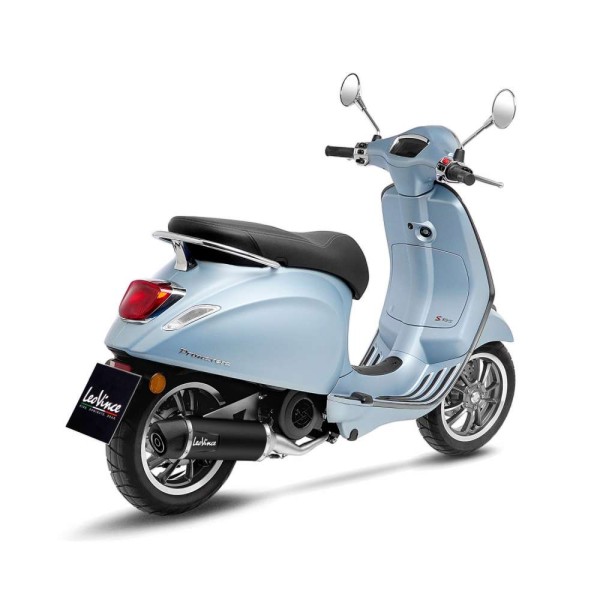 LeoVince système d?èchappement SBK Nero pour Vespa Primavera 125, inox noir, slip on, expertise E