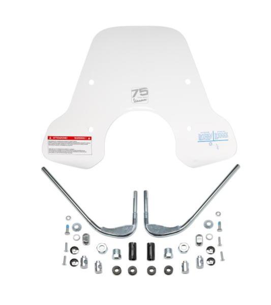 Pare-brise grand avec support, 75 Anniversary pour Vespa Primavera