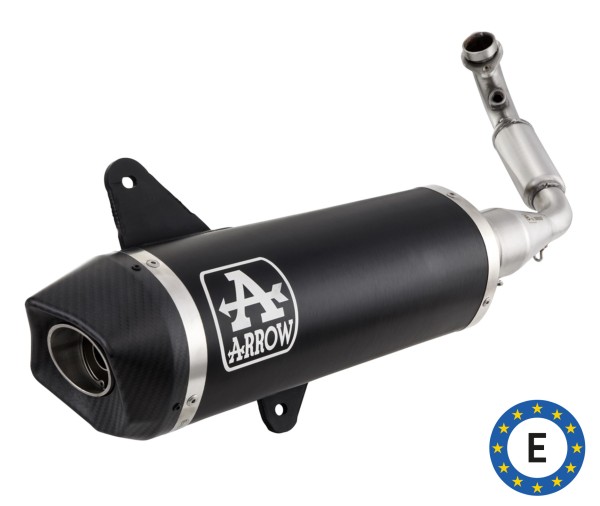 Pot d'échappement sport Arrow Urban avec Kat / Carbone pour Vespa GTS / GTS Super / GTV 300ccm HPE (`20-) Euro 5