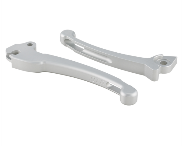 Kit levier sport embrayage/frein pour Vespa PX 125-200cc, HBZ Grimeca, droite/gauche, argent mat