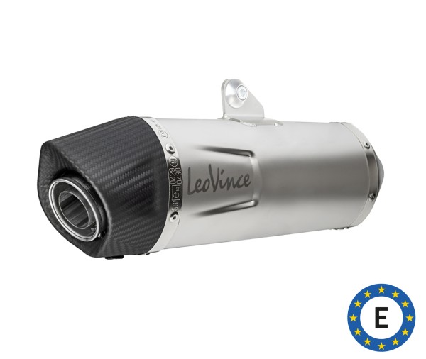 Système d'échappement LeoVince LV One Evo, acier inoxydable, argent, système complet, pour Vespa 300 GTS Euro 5