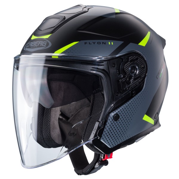 Caberg casque Flyon II Boss noir mat/gris-fluo-jaune