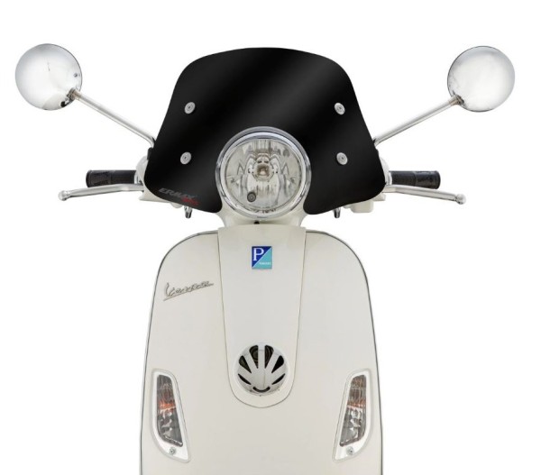 Flyscreen ERMAX Piccolo pour Vespa LX 50-150ccm, teinté noir