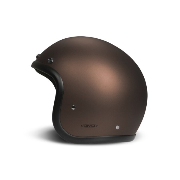 DMD casque jet rétro, marron, brillant, caffè, fibre de verre, ECE 22.06