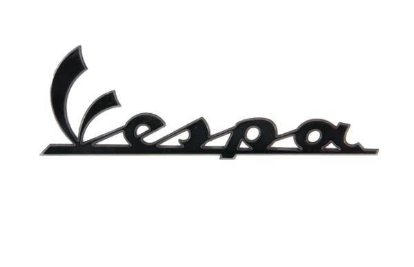 Inscription "Vespa" plaque de jambe avant - noir/anthracite brillant